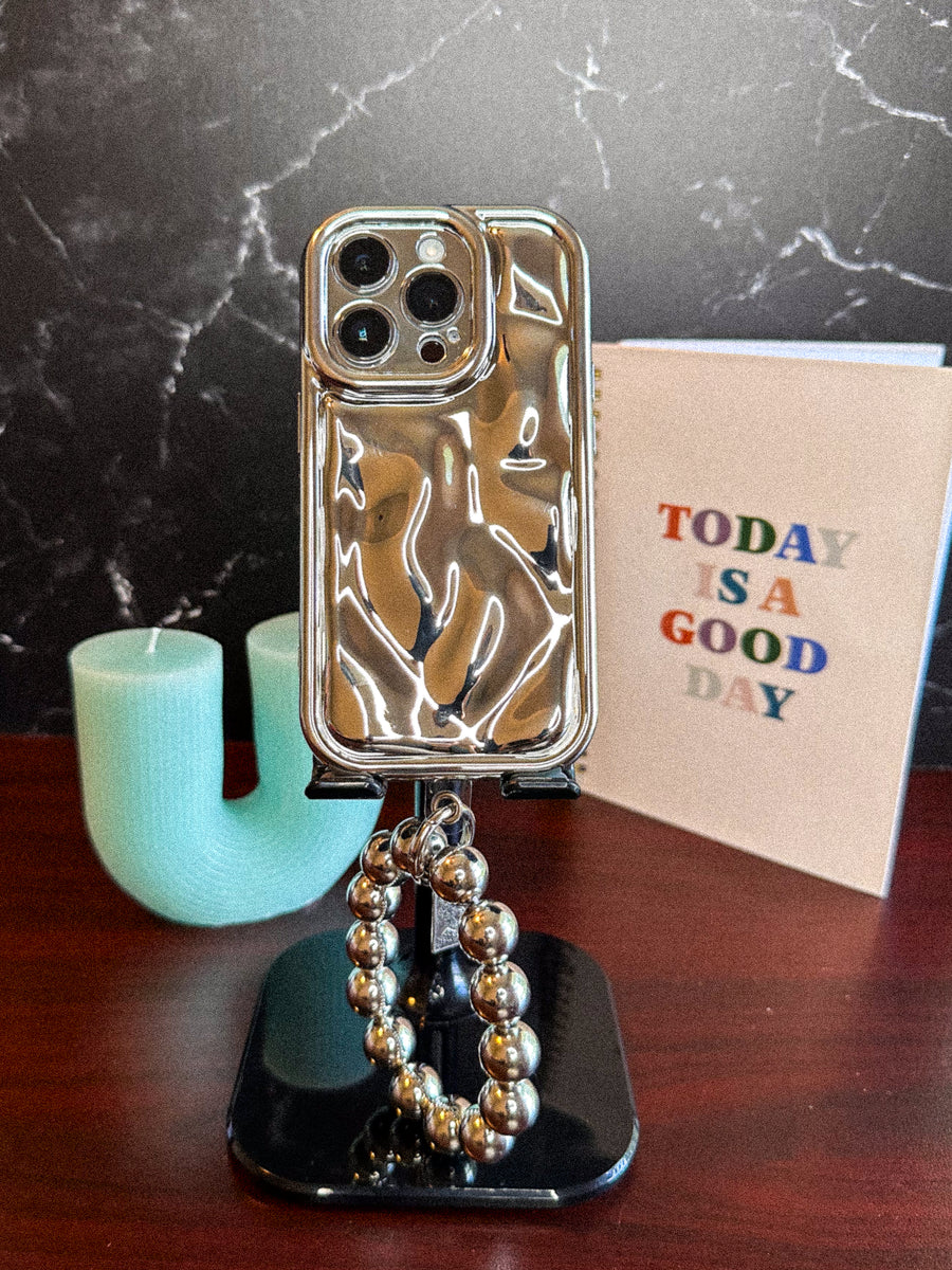 3D Silver Crater Phone Case